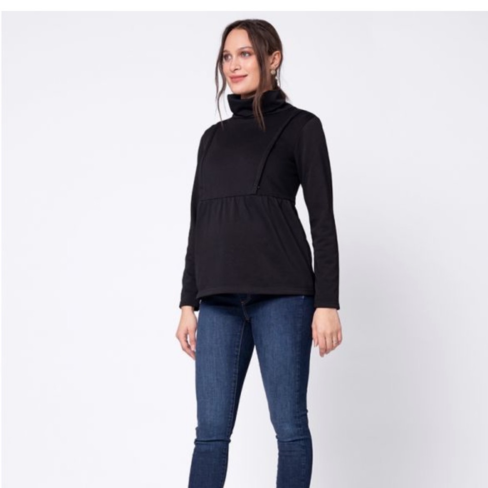 Black Seraphine maternity and nursing top